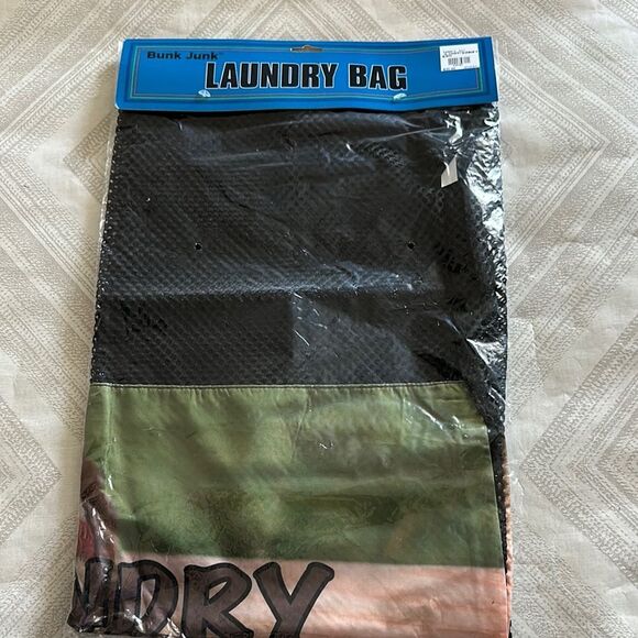 Bunk Junk Black and Green Baseball Laundry Bag - Picture 1 of 3